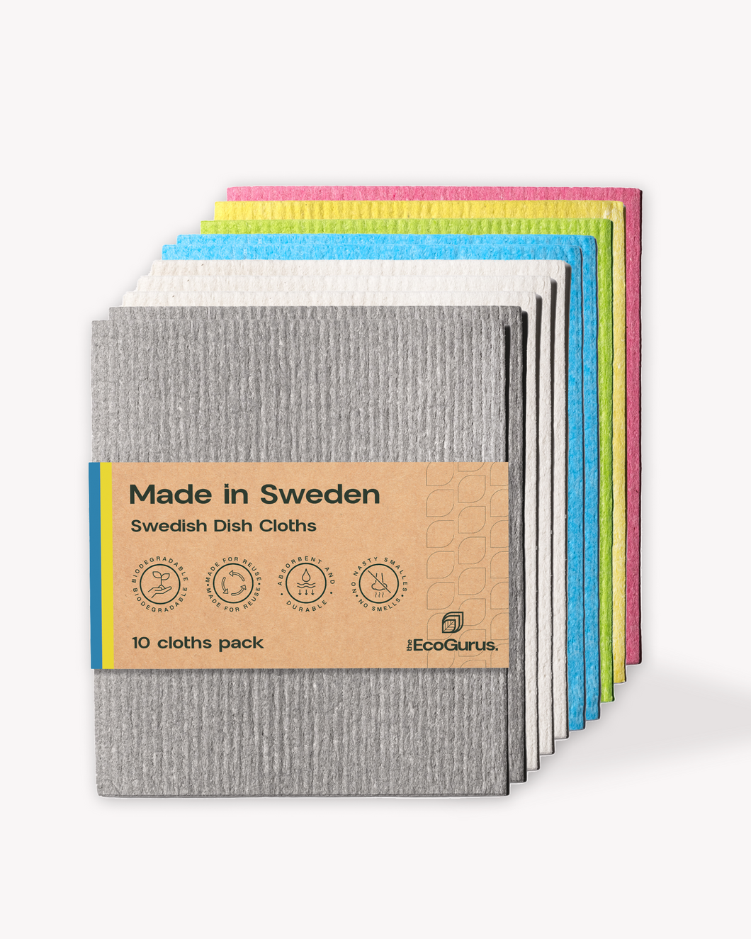 Original Made in Sweden Swedish Dish Cloths by The EcoGurus