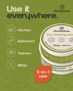 The EcoGurus Natural All-purpose Cleaner - Cleaning Paste -  Safe for kids and pets